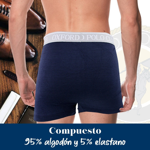 Imagen 6 de 9 de Set 12 Pcs Boxer Caballero Oxford Polo Club Original Opa-002