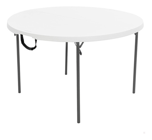 Mesa Redonda Plegable De 1.2 Metros Color Blanco Granito