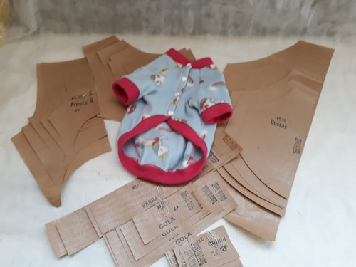 Molde De Roupa Para Cães E Pet/ Casaco/capa/vestido + Brinde