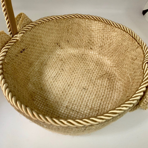 Kit : 4 Cesta Florista + 1 Almofada Juta Rustica Casamento