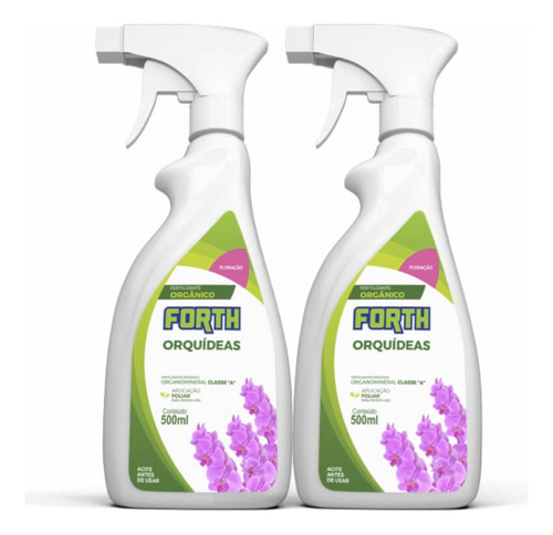 Kit 2 Fertilizante Forth Orquídeas Floração Pronto Uso 500ml