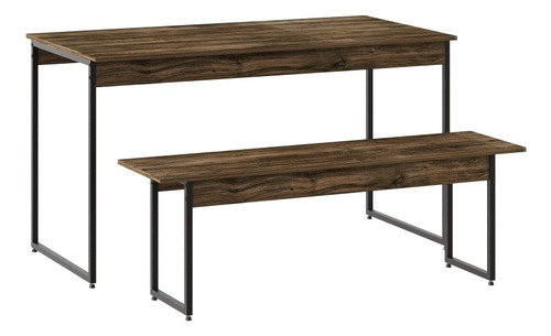 Mesa De Jantar Com 1 Banco Estilo Industrial Tub