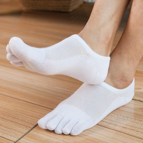 Calcetines De Malla Con Cinco Dedos Para Hombre, 5 Pares
