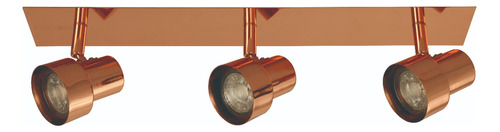 Spot Lampara De 3 Luces Color Cobre