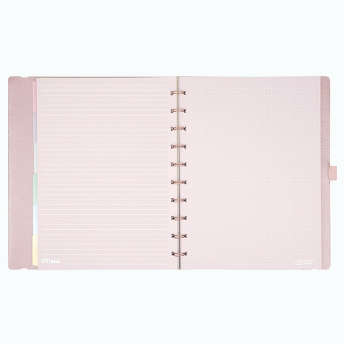 Imagem 2 de 2 de Caderno Sys Flex Coleção Metallic Rosa - Grande - Ótima