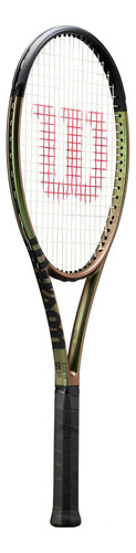Raqueta de tenis Wilson Blade 98 color dorado tornasolado encordado 18 x 20 grip 4 1/2
