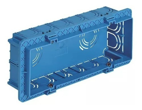 Caja Pvc Rectangular 6-7 Módulos Azul Embutir V71306 Vimar
