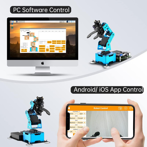 Raspberry Pi Ai Vision Robotic Arm 5 Dof