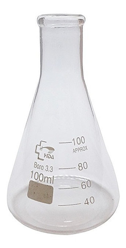 Erlenmeyer Vidrio  Hda  Boro 3.3 100ml Importado