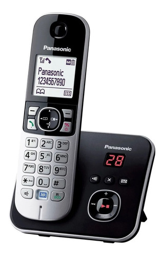 Telefono Inalambrico Panasonic Con Contestadora Kx-tg6821 Color Negro