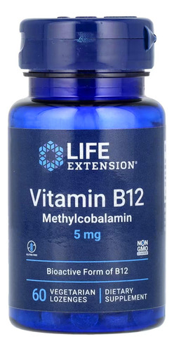 Life Extension, Vitamina B12, Metilcobalamina, 5 mg, 60% de sabor suave, sem sabor