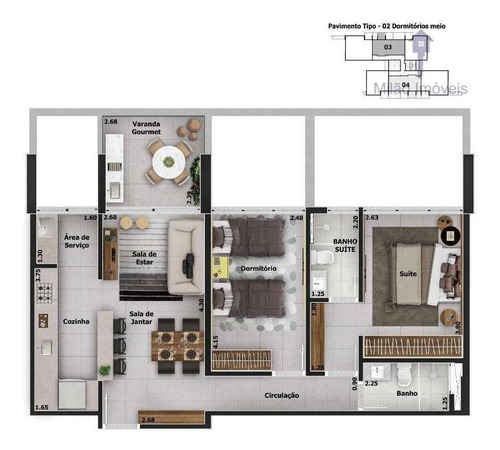 Imagem 29 de 30 de Apartamento 2 Dormitórios À Venda, 72 M², Condomínio Jk Jardins, Parque Bela Vista Em Votorantim/sp - Ap1525