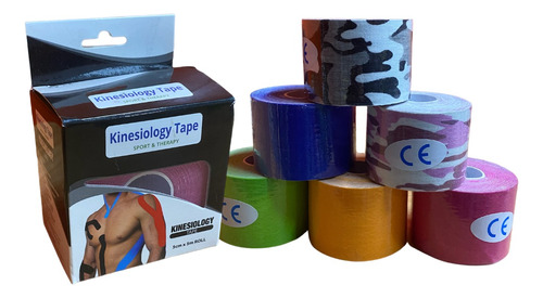  Kinesiológica Tape Cinta Rollo 5cm/5mts Pack 24 Unidades