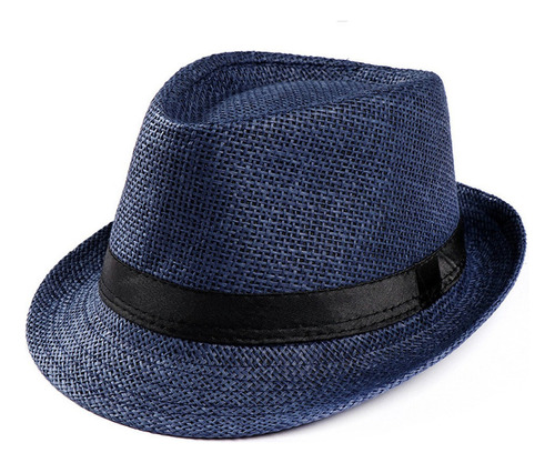 Gorro Trilby Gangster Unisex Praia Sol Sombrero Paja Banda S