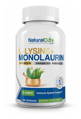 Natural Cure Labs L-lisina + Monolaurina 600 Mg Relacin 1:1,