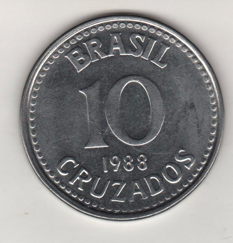 Brasil Moneda De 10 Cruzados Año 1988 Km 607 - Sin Circular