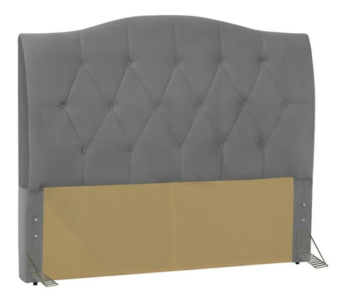 Cabeceira Cama Box Casal Queen 160cm Colônia Suede Cinza - D