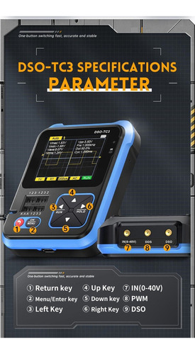 Fnirsiosciloscopios Digital Generador Señales Pwm Multimetro
