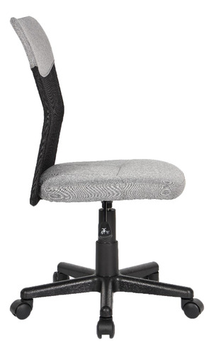 Imagen 2 de 5 de Silla Para Oficina Escritorio Evolucion En Malla Y Paño Gris