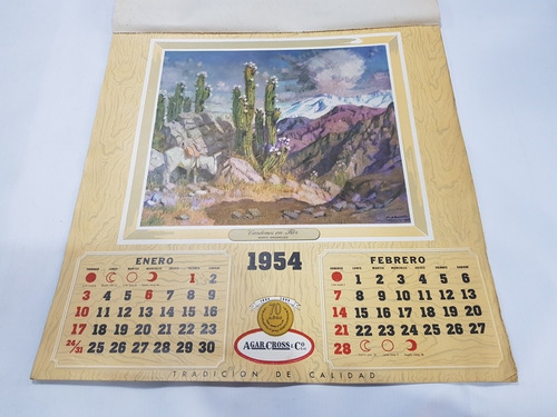 Imagen 5 de 10 de Antiguo Almanaque Agar Cross 1954 Roca Soler Mag 58617