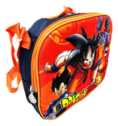 Mochila Goku Dragon Ball Z Set Lonchera+ Lapicera 3d Luz Led Dragon Ball Z Naranja Mochila Goku Combo 3 Piezas