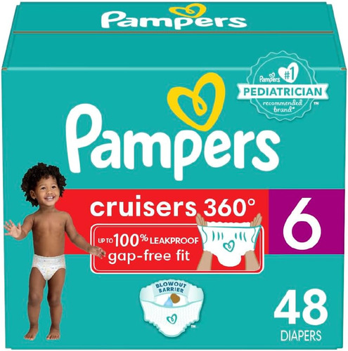 Pampers Cruisers 360° Pants - Pañales Etapa 6, 48 Piezas.