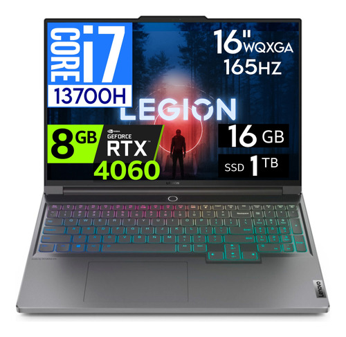 Lenovo Legion Slim 5 Core I7 13700h 16gb 1tb Rtx4060 8gb 16'