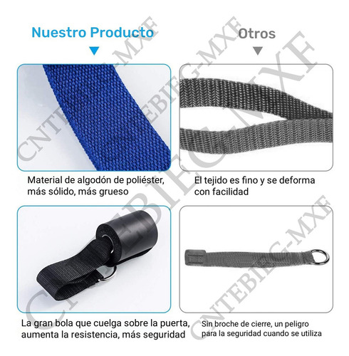 Correa Estiramiento Piernas Puerta Flexibilidad Ballet Yoga Color Negro