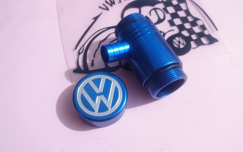 Boca Relleno Toma Aceite Azul Vocho Combi Aluminio Logo Vw