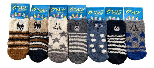 Pack 6 Pares Calcetines Térmicos Peludo Invierno Bebé