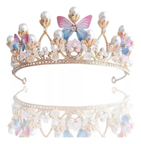 Zy Mariposas Perlas Coronas Reina Niña Boda Tocado Novias