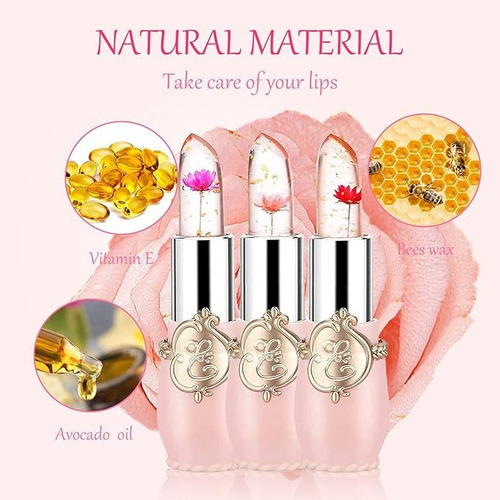 Lápiz Labial Ph Clear Jelly Crystal Con Flor En El Interior