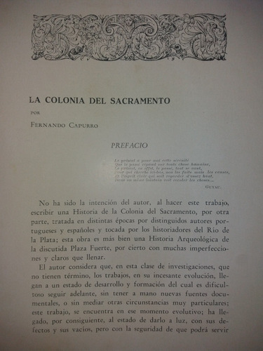 Colonia Sacramento 1928 Fernando Capurro Planos + Fontana