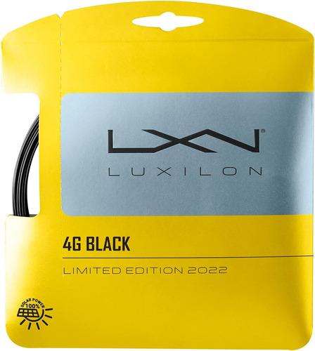 Luxilon 4g Black 125 Cordaje De Tenis - Juego, Negro