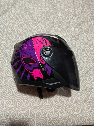 Casco Edge Semi Integral 3/4 Dama Rosa Morado Certficado Dot