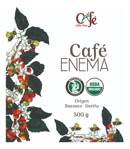 Enema De Café 100% Orgánico Certificado Usda X 500g Colombia