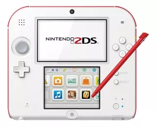 Nintendo 3DS 2DS Standard cor branco e vermelho