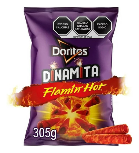 2 Pack Frituras Dinamita Flamin Hot Doritos Sabritas 305