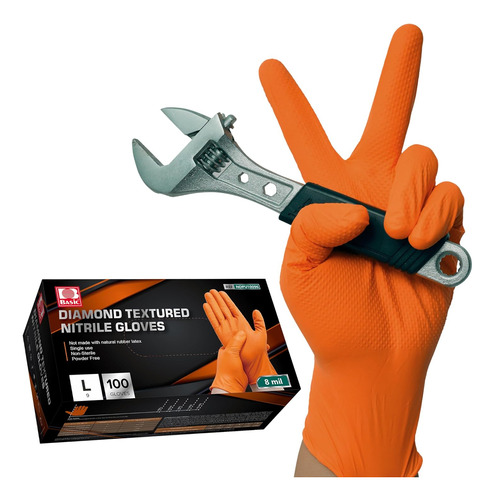 Jointown Hd Orange Nitrile Industrial Disposable Gloves, ...