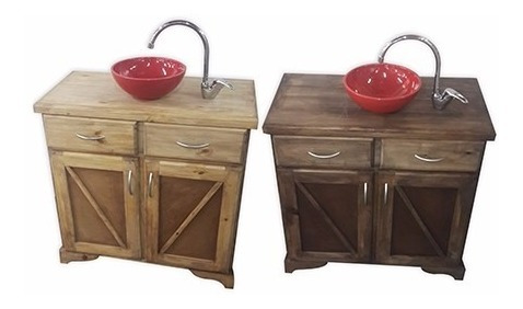 Imagen 6 de 8 de Combo Set Bacha Loza Cuadrada Griferia Vanitory Baño 55cm !!