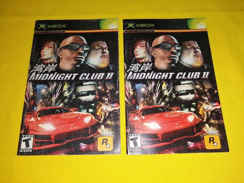 Manual Original Midnigth Club 2 De Xbox Clasico *en Ingles*