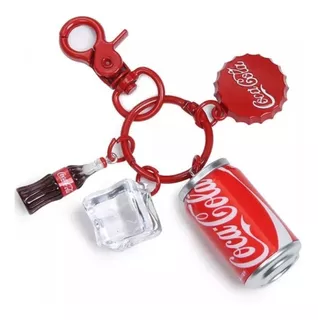 Llavero Refresco Coca Cola Con Lata Hielos Corazón