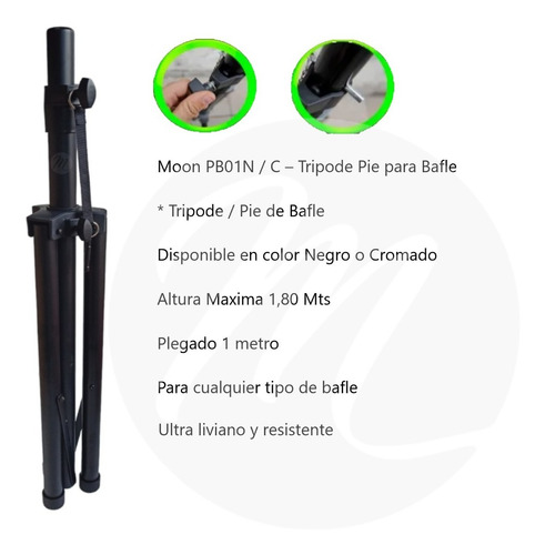 Imagen 4 de 8 de Par Soporte Pie Tripodes X2 Parlantes Con Bolso