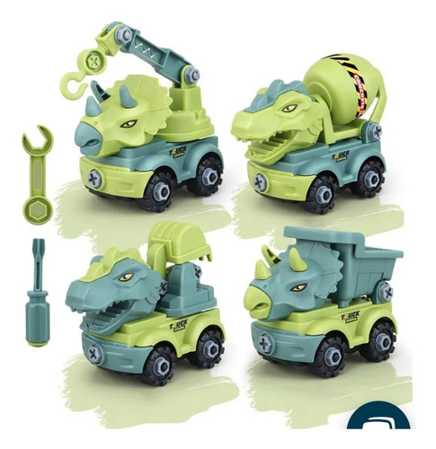 Coche De Construcción Armable Tipo Dinosaurio Para Niños