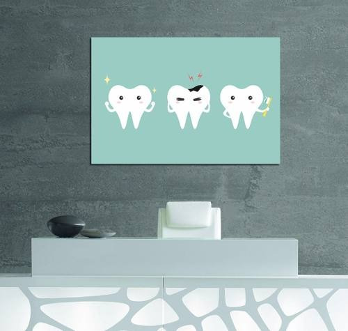 Vinilo Decorativo 20x30cm Muelas Dentista Odontologo