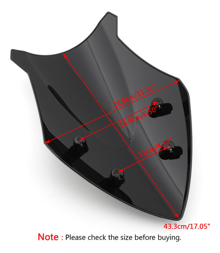 Pára-brisas Para Suzuki Gsx-s1000f 2015-2020 Preto