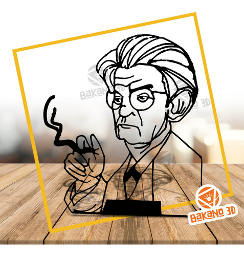 Silueta 2d Lacan Decoracion Psicologia Impreso 3d Plastico
