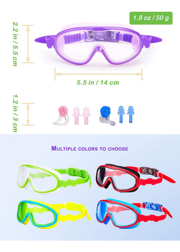 Gafas De Natación Para Niños, Sin Fugas, Antiniebla,