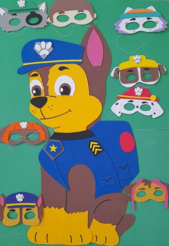 Imagen 9 de 9 de Cotillon Antifaz Paw Patrol Antifaces Patrulla Canina