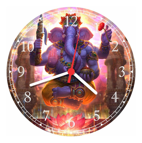 Relógio De Parede Lord Ganesha Deuses Gg 50 Cm 01
